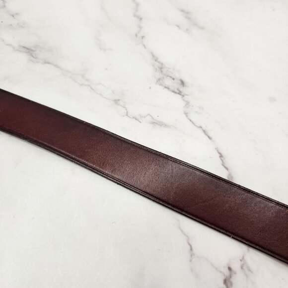 Fossil Brown Leather Belt Western Distressed Cowgirl Rodeo Silver Hardwear M - Picture 4 of 8